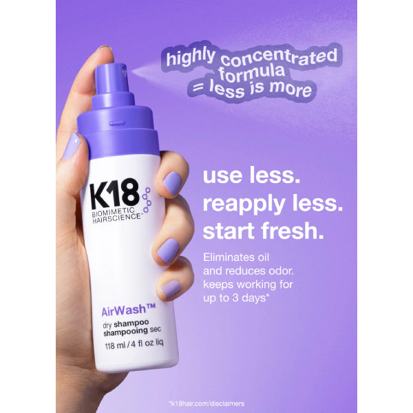 K18 AirWash™ dry shampoo